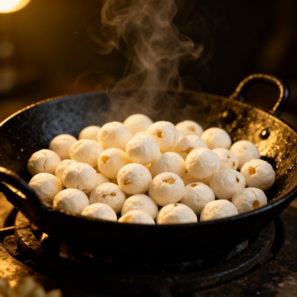 Traditional makhana processing